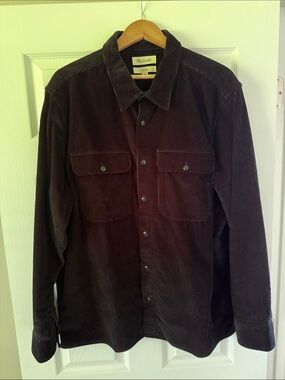 Madewell Black Corduroy Button-Up Shirt